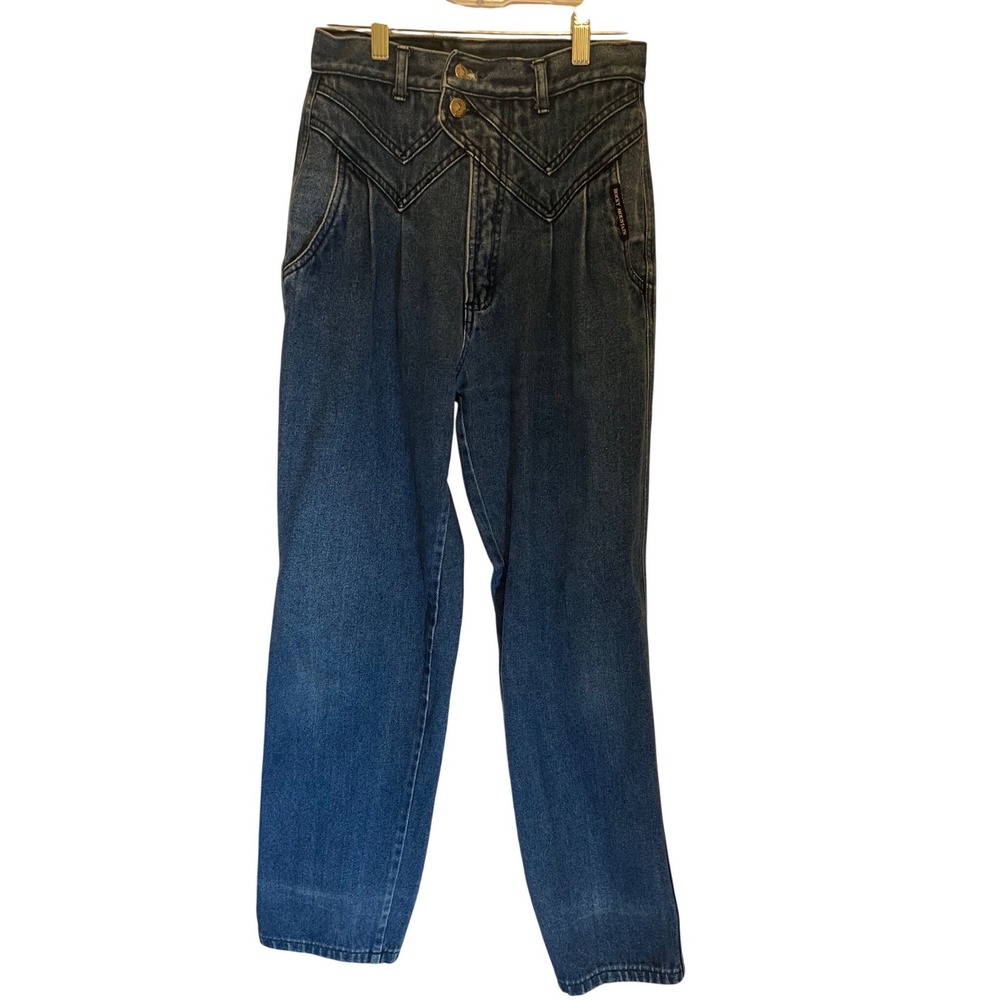 Vintage Rocky Mountain Mom Jeans 28/7 High Waist Western Pleated Denim Size 4